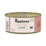 Applaws 100% Natural Wet Cat Food Tin, Tuna Fillet with Salmon in Broth 70 g Tin (Pack of 24)