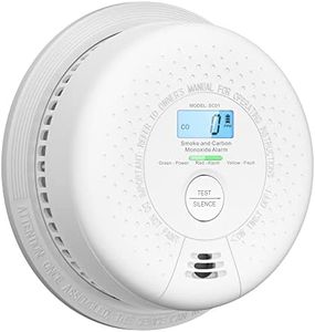 X-Sense Smoke Detector Carbon Monoxide Detector Combo, 10-Year Battery Smoke Detector with Display, Standalone Model SC01, Single Pack