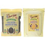 Bob's Red Mill Organic Chia Seeds, 340g & Organic Golden Flaxseed Meal, 453 Grams