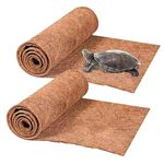 Midyrrg 2 Rolls Reptile Carpet Coconut Fiber Bearded Dragon Substrates Snake Tortoise Bedding Matting Tortoise Substrate Pet Terrarium Liner for Reptiles, Lizards, Anoles, Turtles (50x30cm)