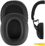 Geekria QuickFit Replacement Ear Pads for Marshall Monitor Headphones Ear Cushions, Headset Earpads, Ear Cups Cover Repair Parts (Black)