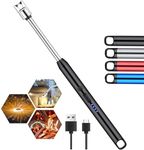 ZEBREOLINE Gas Lighter for Kitchen Use | C-Type Rechargeable Electric Lighter Stove & Candle Lighter with USB Charging Port | 1 Year Warranty | 400 Uses in Single Charge
