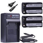 Batmax 2Pcs 7.4V 2600mAh D-LI1 Battery + AC Wall Charger for PENTAX D-LI1 Battery Trimble 54344 Battery Trimble TR-R8 Trimble 5700 5800,MT1000,R7,R8 GPS Receiver