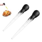 Turkey Baster Large, 2 Pcs Dropper Turkey Baster Pipette Turkey Baster Syringe Large Turkey Baster Pipette Rubber Head Plastic Pipette Meat Baster Syringe for Aquarium