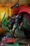 The Legend of Zelda Ocarina of Time Link Vs Ganondorf Nintendo Fantasy Video Game Cool Wall Decor Art Print Poster 12x18