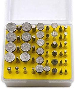 Oudtinx 50pcs Diamond Coated Grinding Head Grinding Burrs Set for Dremel Rotary Tool