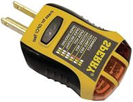 Sperry Instruments GFI6302 GFCI Outlet / Receptacle Tester, Standard 120V AC Outlets, 7 Visual Indication / Wiring Legend, Home & Professional Use, Yellow & Black