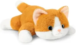 Ditucu Weighted Cat Stuffed Animals 1.2 lbs Cute Realistic Kitten Plush Toys 17.7 inch Soft Plushies Gifts for Kids Yellow