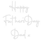 Father's Day Balloon Vinyl Decal- Script Font (White)