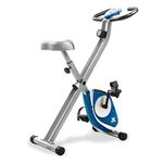 Xterra FB150 Folding Adjustable Magnetic Upright Exercise Bike for Home Gym, Portable X-Bike with LCD Monitor and Pulse