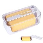 Butter Dish with Lid, (1+1) Lid Sealed Butter Box with Butter Knife, Sealed for Freshness Butter Box Airtight Butter Dish Butter Container for Counter Fridge Kitchen Supplies