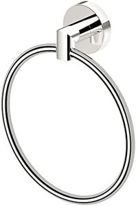 Gatco 4312 Glam Towel Ring, Polished Nickel | Wall Mounted 6.5" Towel Ring for Bathroom | Hand Towel Holder for Bathroom, Kitchen