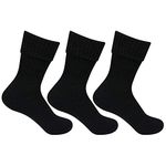 Bonjour Womens Long Woolen Socks In Black Colour