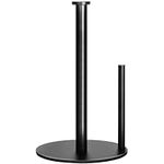 Paper Towel Holder Countertop, OBODING, Black Kitchen Paper Towel Holder Stand for Kitchen and Bathroom Organization, Stainless Steel Paper Towel Holders for Standard and Large Rolls (Matte Black)