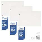 Mead Filler Paper, Loose Leaf Paper, 200-Count, College Ruled, 11 x 8.5 Inches, 3-Pack (73189)