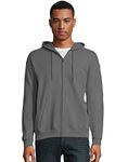 Hanes Mens ComfortBlend EcoSmart Full Zip Hoodie, XL, Smoke Gray