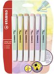 Highlighter - STABILO swing cool Pastel - Pack of 6 - Assorted Colours