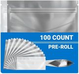 Loud Lock Mylar Bags Smell Proof - Pre Roll White/Clear 100 Count 2.27 X 6-6mil Thickness - Packaging Bags - Mylar Bags For Food Storage - Resealable Bags - Edible Packaging - Dry Herb Packaging