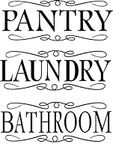 Pantry Laundry Bathroom Decals 3 Pi