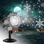 Snowflake Projector Lights Outdoor,9Watts Super Brighter,Snowfall Lamp Night Light Projection,LED Christmas Projector Lights Waterproof for Xmas,New Year, Holiday,Halloween Decor CATYD-XH-9W