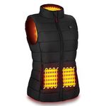 Heated Vest, AGUG Heating Gilet for Men/Women 3 Temperature Levels Slim Fit Waistcoat Washable Body Warmer Winter Electric Thermal Jacket for Outdoor Skiing Camping Heated Coats(No Battery) Women-M