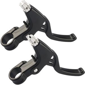 Gashwer Universal 2.2cm Bike Brake Levers Aluminum Alloy V-Brake Handlebar Bicycle Brake Handle for Most Bicycle, Mountain Bike, Road Bike 1 Pair (Black)