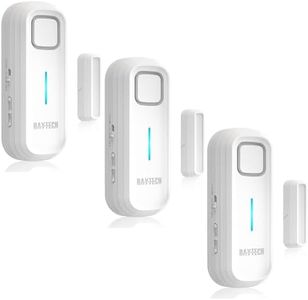 DAYTECH Freezer Door Alarm with Delay 1/2/3/4 Mins When Opend Window Alarm Close Doors Reminder Fridge Door Alarm Sensor or Chime 0 to 120 dB for Door Ajar Warning White 3 Packs
