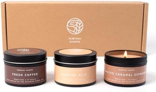 Natural Soy Candle Gift Set Made in Australia - 3 x 90g Scented Aromatherapy Candle Travel Tin Pack - Hand Poured on The Sunshine Coast (Indulgence)