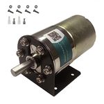 Bringsmart DC 12V 100rpm with Bracket 37mm Diameter Gearbox Geared Motor Centric Ouput Shaft Micro Gear Motor Large Torque Reduction Motor