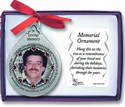 In Loving Memory PEWTER Photo Frame ORNAMENT - "GOD Saw You Getting Tired" - Memorial of Deceased LOVED ONES/Gift/KEEPSAKE/Memorium GIFT-BOXED (In Memory of MAN)