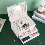 Cheri Bliss White Jewelry Box with 