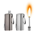 UXIYI 2 Pack Permanent Match Infinity Lighter, Keychain Lighter, Reusable Waterproof Matchstick Strike Anywhere, with Multitool Bottle Opener, Forever Match for Outdoor Survival,STYLE1