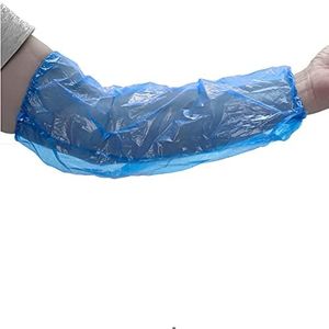 ProtectX Waterproof Disposable Arm Sleeve Protective Cover 17” Long with Elastic Band - Blue Pack of 2000(1000 Pairs)