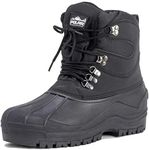 Polar Products Mens Snow Waterproof Duck Hiking Bean Hiker Walking Short Ankle Boots - Black - US11/EU44 - YC0439