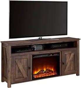 Ameriwood Home Farmington Electric Fireplace Console for TVs up to 60", Rustic