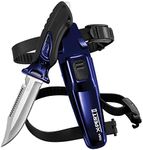 TUSA FK-910 X-Pert II Dive Knife, Drop Point, Cobalt Blue