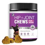 Glucosamine for Dogs Dog Hip and Joint Support Supplement Chews Chondroitin Treats with Msm Hemp Vitamins Arthritis Pain Relief Treatment Mobility Bites Supplements for Small Medium Large Breed Dogs