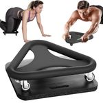 SYGNIUS Abdominal & Core Coaster Strength Workout Trainer, Ab Wheel Roller Exercise Machine with Knee Mat for Home Gym Workout Fitness