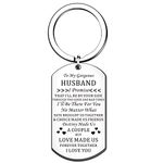 HULALA To MY Gorgeous Husband Keyring Valentines Gifts For Him I Love You Romantic Couple Men Keychain Birthday Anniversary Presents