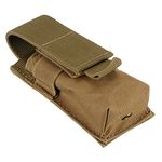 Daycount® Military Tactical Single Pistol Magazine Pouch Knife Flashlight Sheath Airsoft Hunting Ammo Molle Pouch Multifunction Bags (Khaki)