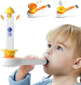 TOP BRIGHT 3 in 1 Sensory Toys for Toddler with Whistle, Ball Blowing, Floating Blow Pipe Balls – Autism Sensory Products, Fine Motor Skills, Toddler Toys for 3 4 5 Year Old Boys Girls Gifts