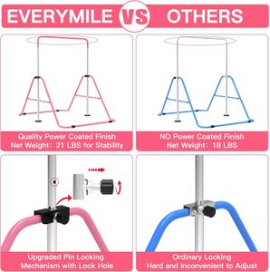 EVERYMILE Adjustable Gymnastics Bar Set – Height Adjustable Training Equipment