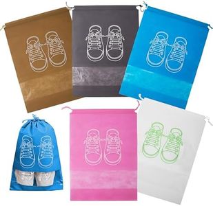 10 Piezas Bolsa Zapatos Viaje, Bolsas para Zapatos Viaje, No Tejida Bolsas de Zapatos con Cordón, Bolsa de Viaje para Zapatos, Portátil Bolsos de Almacenamiento para Zapatos, 44x32cm