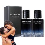 Savagery Pheromone Men Perfume, Long Lasting Pheromone Cologne for Men Attract Women, 50ml Pheromone Perfume Spray, Men's Romantic Glitter Lure Perfume Gift