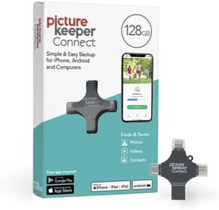 Picture Keeper Connect Photo & Video USB Flash Drive for Apple, Android, and PC Devices, 128GB Thumb Drive