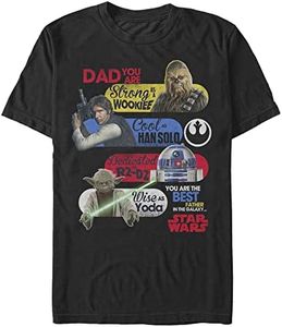 STAR WARS Big & Tall Galaxy Dad Color Men's Tops Short Sleeve Tee Shirt, Black, 4X-Large Big Tall