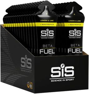 Science in Sport BETA Fuel + Nootropica 30 × 60 ml Zitrone & Limette – Energielieferant mit 40 g Kohlenhydraten für Ausdauersportler