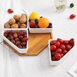 HOKIPO Ceramic Serving Platter for Snacks, Appetizers/Starters, White(AR-4776)