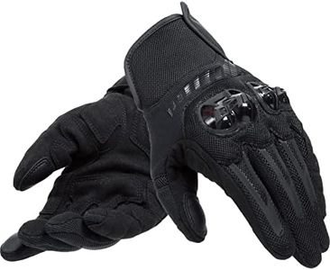 Dainese Mig 3 Air Tex Gloves, Gants Moto Été, Homme, Noir/Noir, L