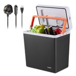 VonShef 20L Electric Cool Box, Large Insulated Cooler Box with Hot & Cold Functions & Three Power Options (3-Pin 240v Wall Plug, USB-A & 12v Car Plug), Festival & Camping Accessories